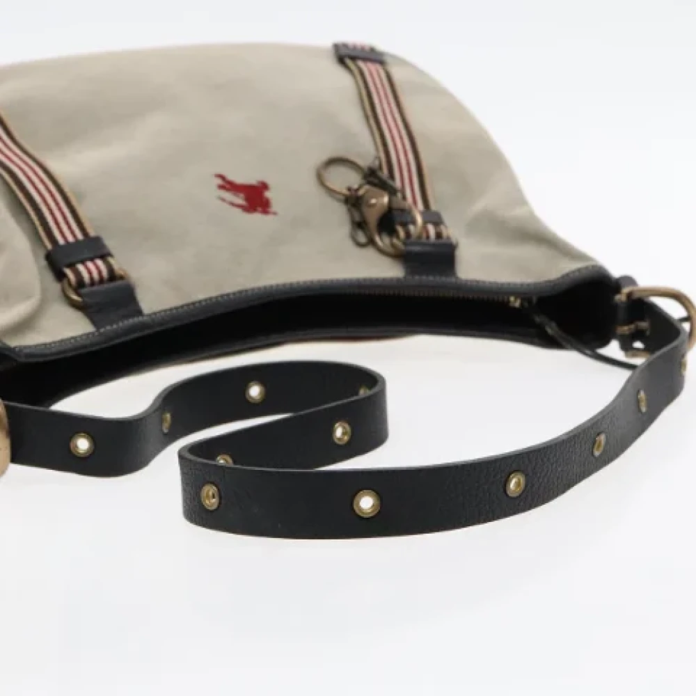 Burberry Vintage Pre-owned Canvas shoulder-bags Gray Dames