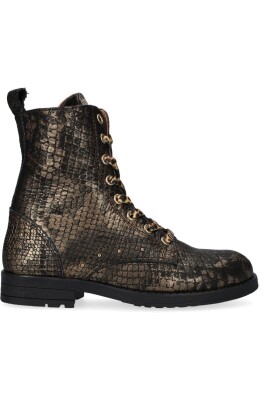 meisjes-slangenprint-veterboots