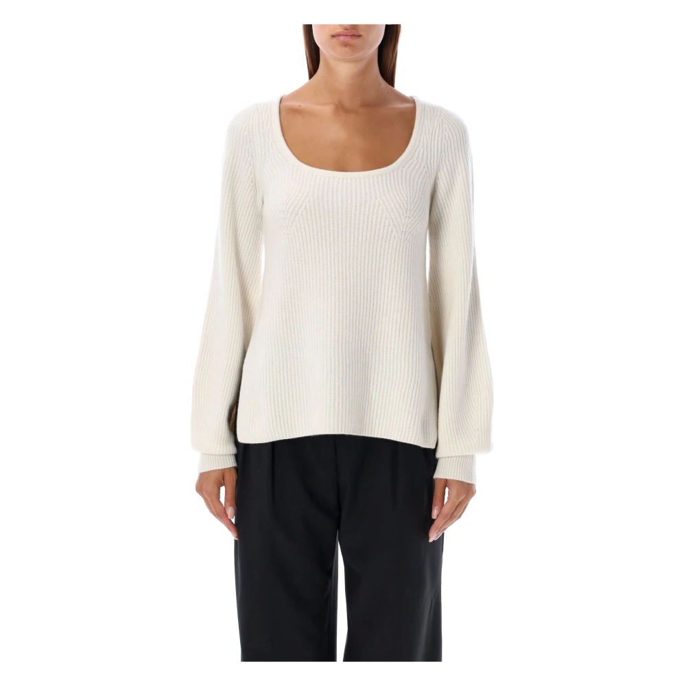 Loulou Studio Ivoor Gebreide Hermus Sweater White Dames