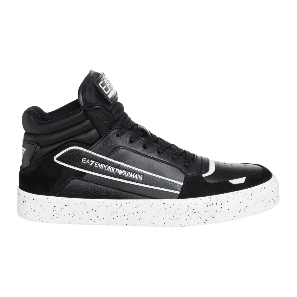 Emporio Armani EA7 Hoge sneakers zonder patroon Black Heren
