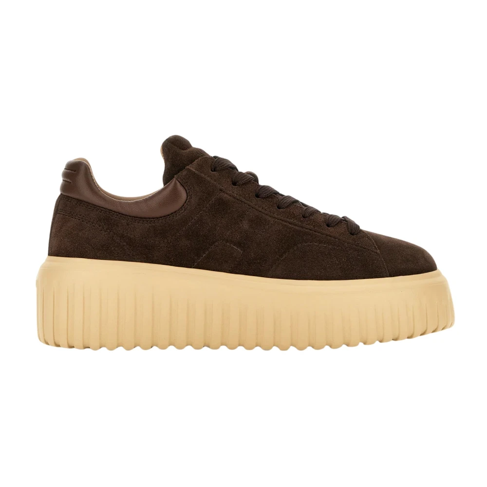 Hogan Bruine platte schoenen voor vrouwen