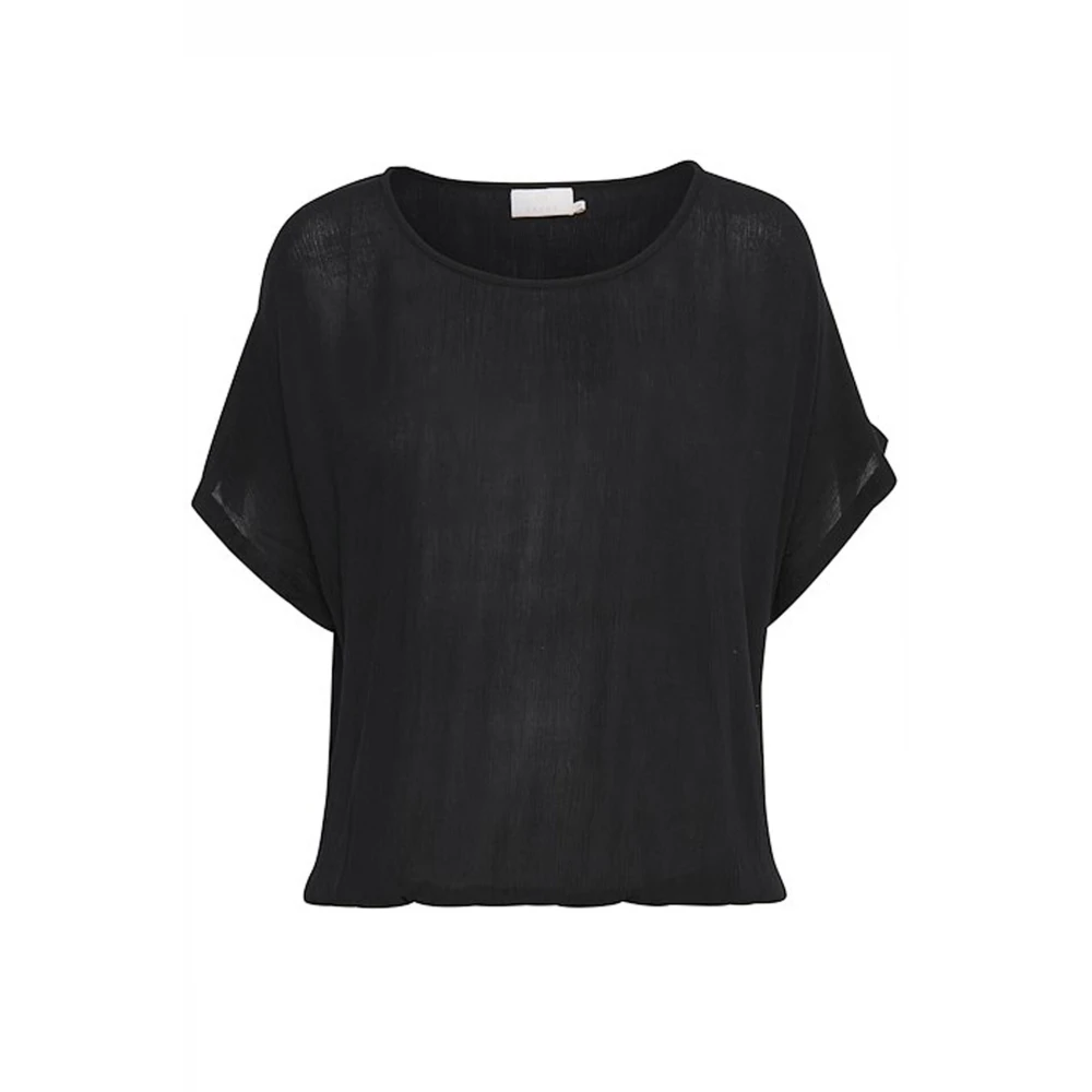 Kaffe Losvallende Zwart Diep Blouse Black Dames