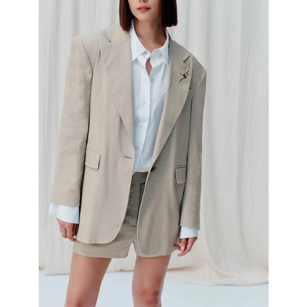 Marella Stijlvolle Over Shirt Gray Dames