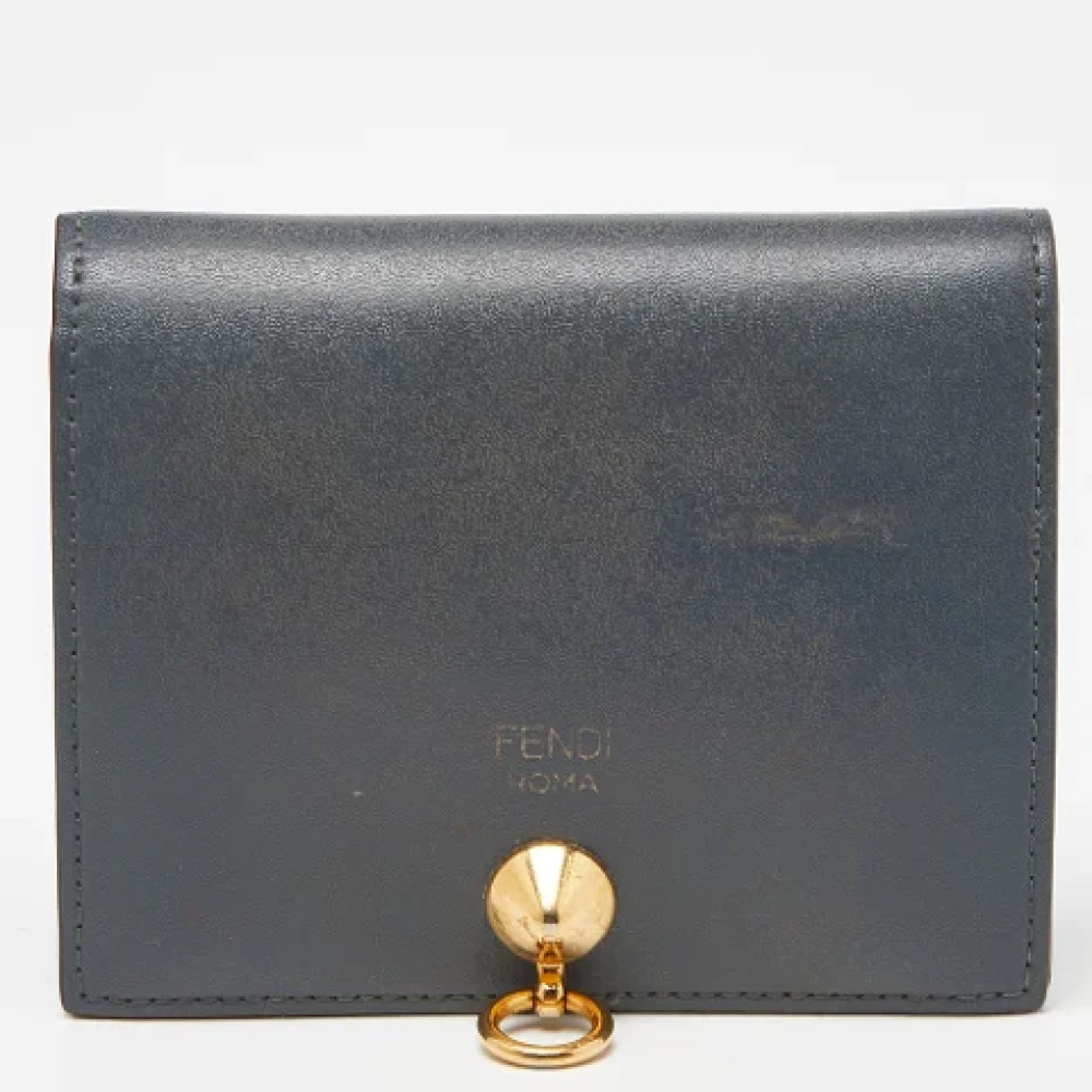 Fendi Vintage Pre-owned Leather wallets Gray Dames