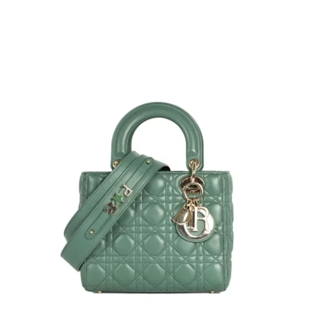 Dior Vintage Pre-owned Leather dior-bags Green Dames