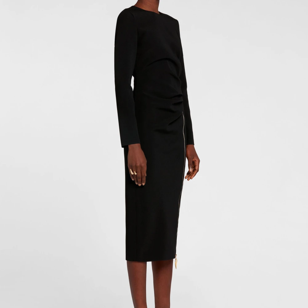 Roberto Cavalli Tijger Tand Rits Jurk met Hanger Black Dames