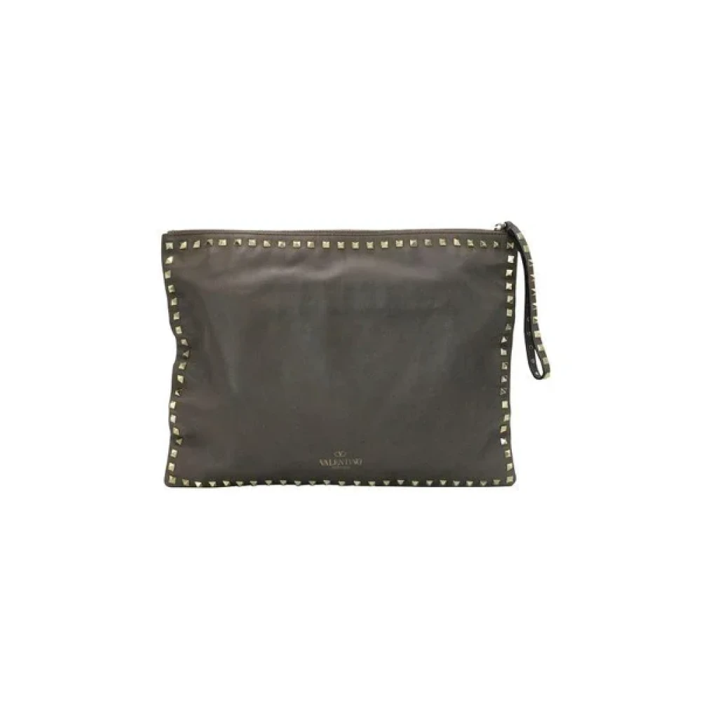 Valentino Vintage Pre-owned Leather clutches Brown Dames