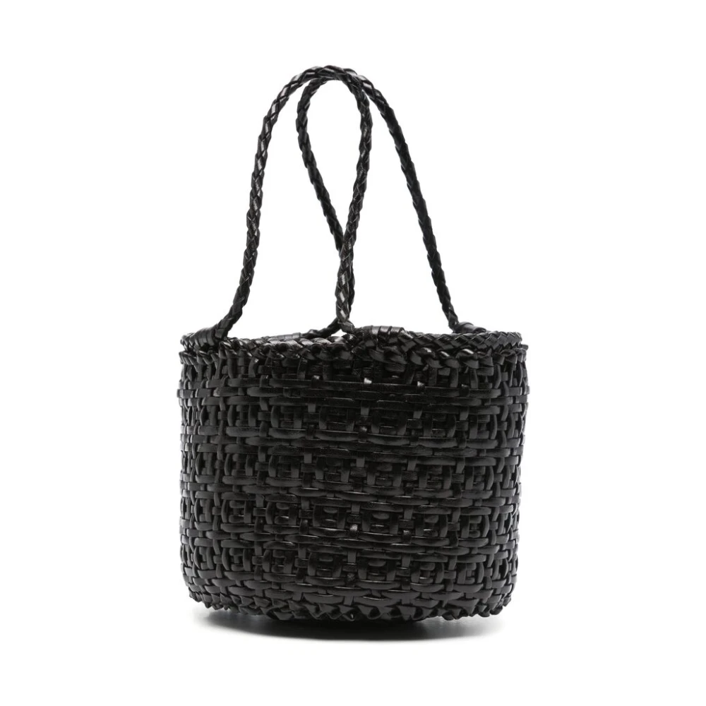 Dragon Diffusion Zwarte Leren Mand Weefsel Tote Black Dames