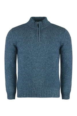 Heather Wool Blend Turtleneck Sweater