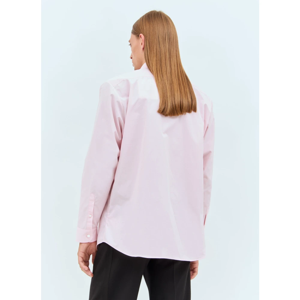 The Row Katoenen Poplin Klassieke Kraag Shirt Pink Heren