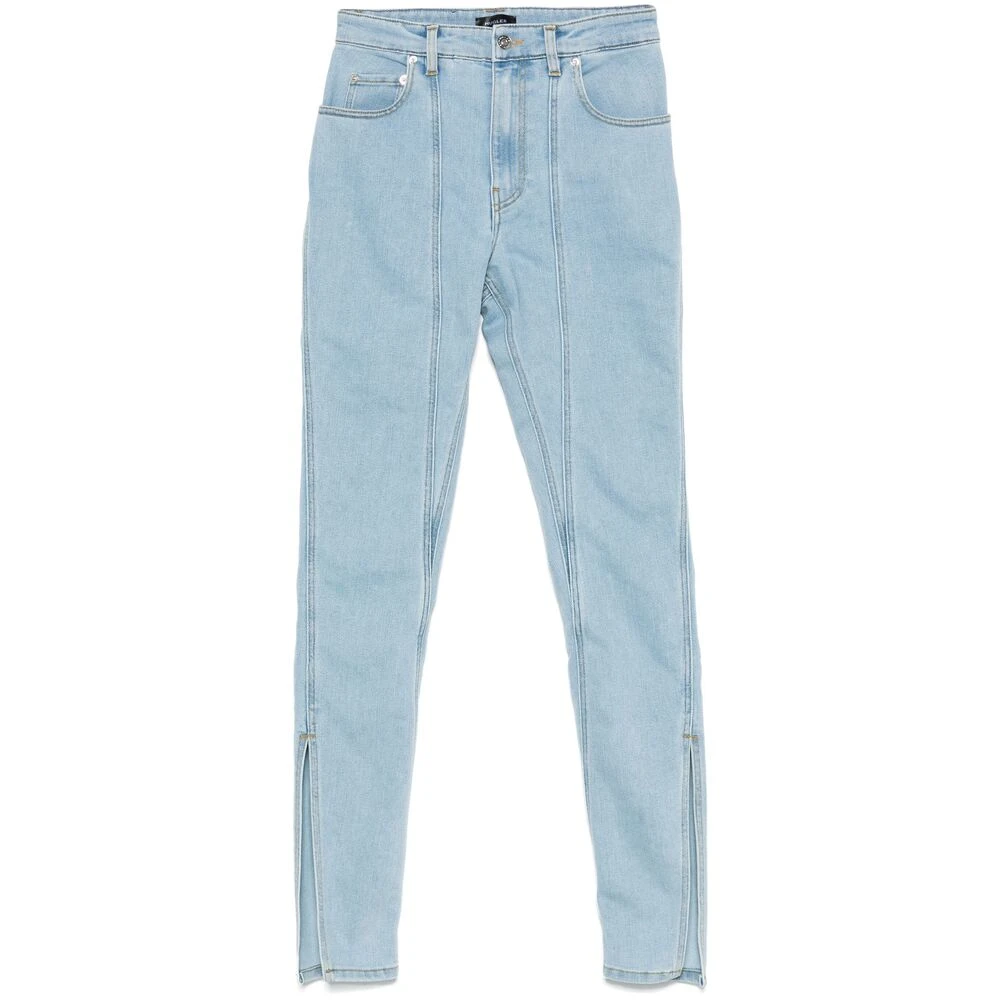 Mugler Lichtblauwe Klassieke Vijf-Pocket Jeans Blue Dames