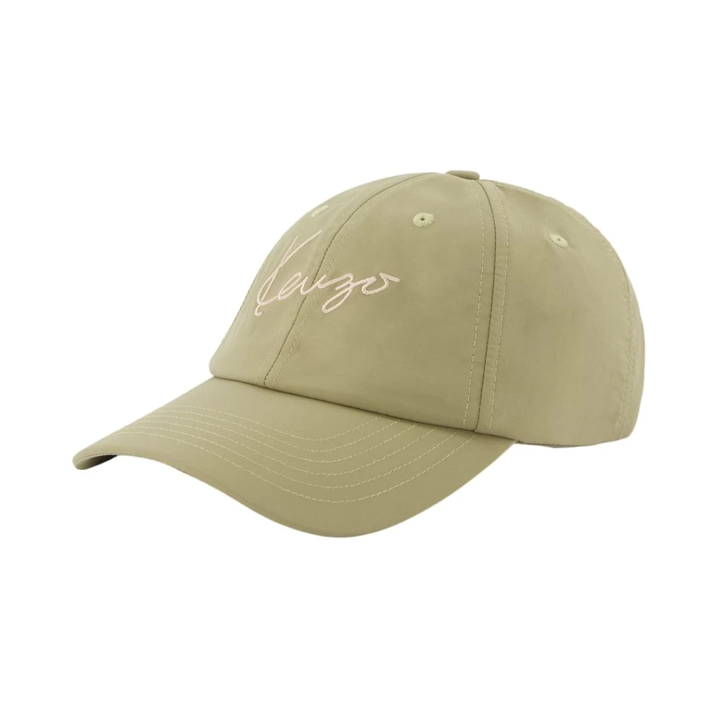 Kenzo Green Hats & Caps, Female, One Size, Signature Embroidered Cap