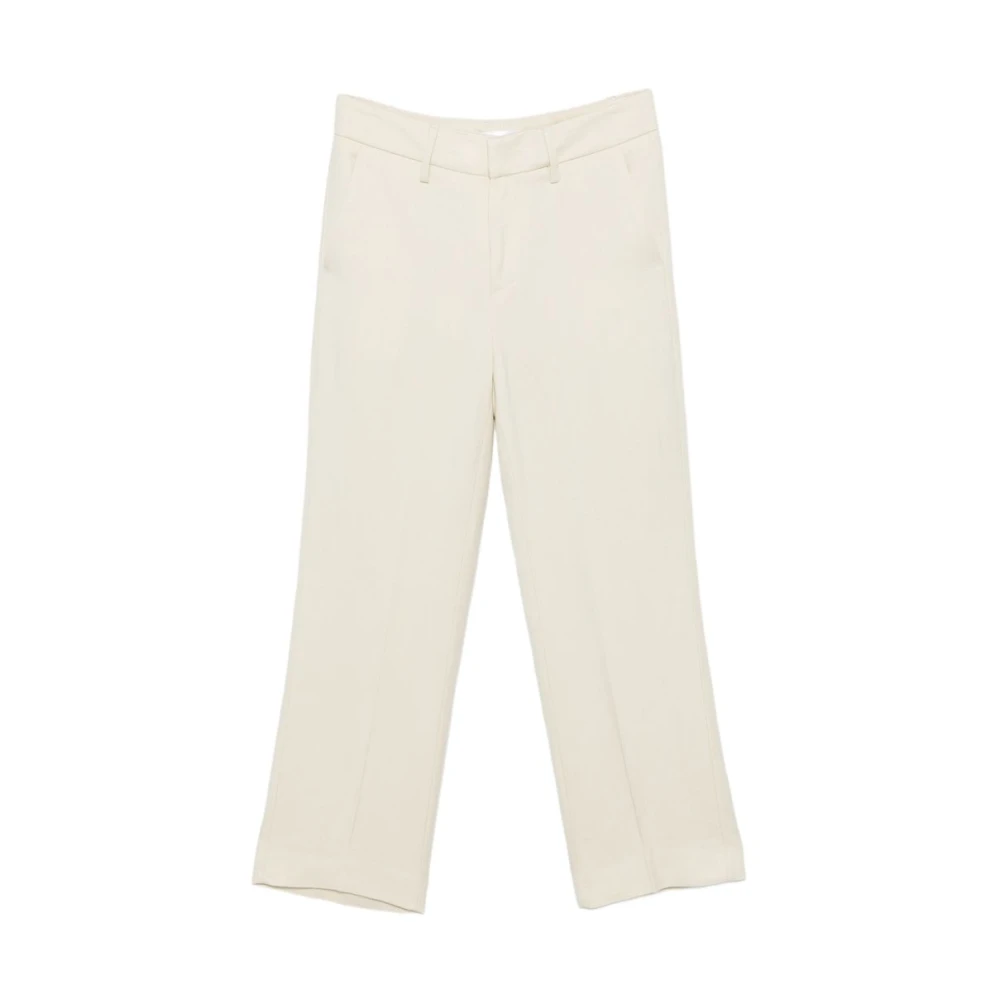 Dondup Women's Beige Straight Trousers
