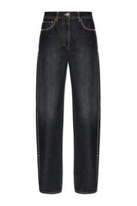 Embellished High-Waist Regular Jeans