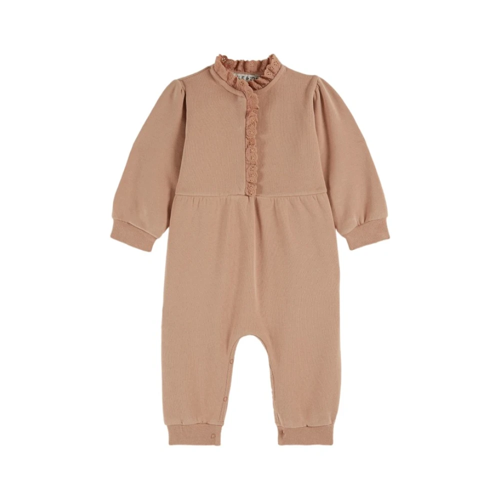 Emile et Ida Puderrosa Baby Fleece Overall Beige, Pojke