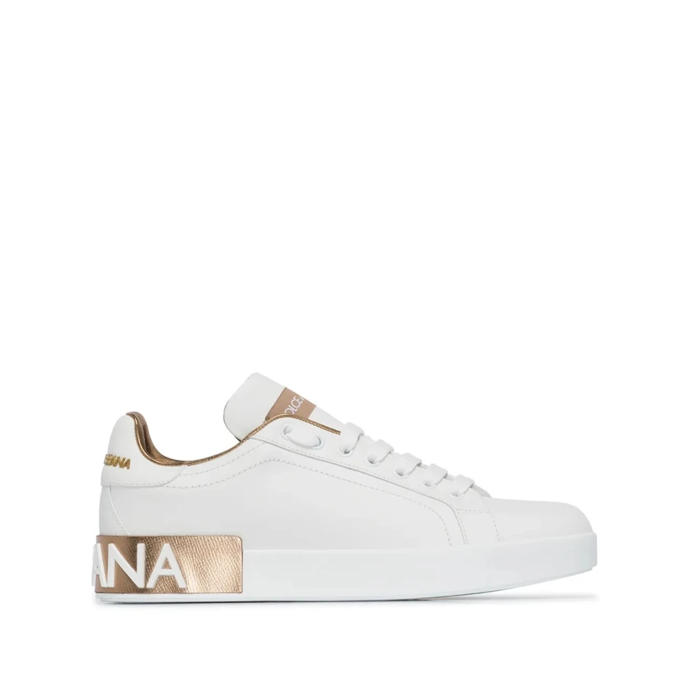 Dolce & Gabbana Portofino Low-top Sneakers Dames Schoenen Wit