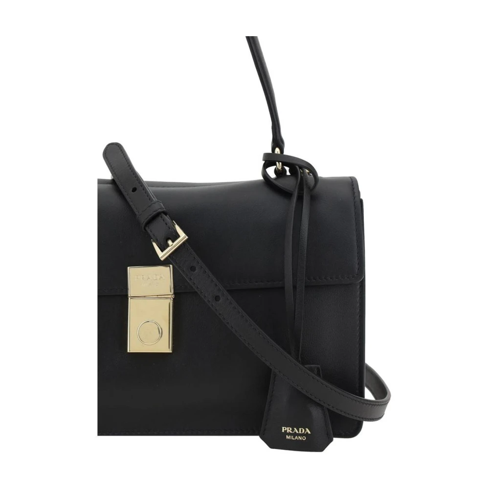 Prada Moderne Geometrische Schoudertas Black Dames