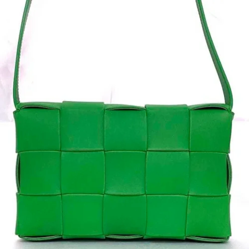 Bottega Veneta Vintage Pre-owned Leather shoulder-bags Green Dames
