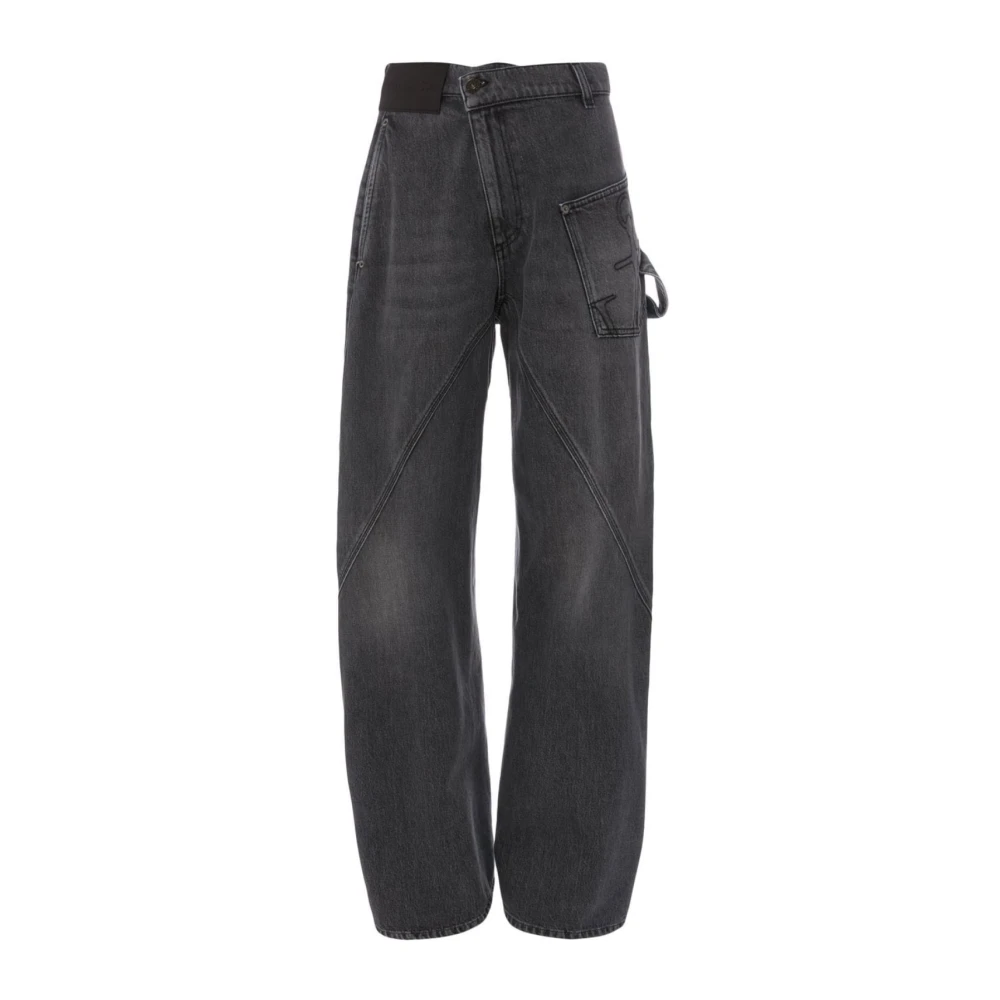 JW Anderson Grijze Twisted Workwear Jeans Gray Heren