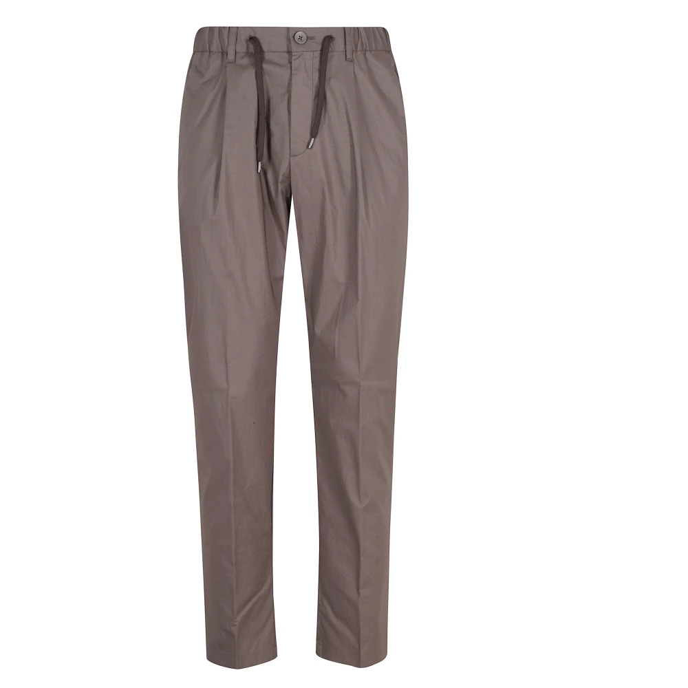 Herno Herr Brun Byxor Xl, Bomull, Lätta Stretchbyxor