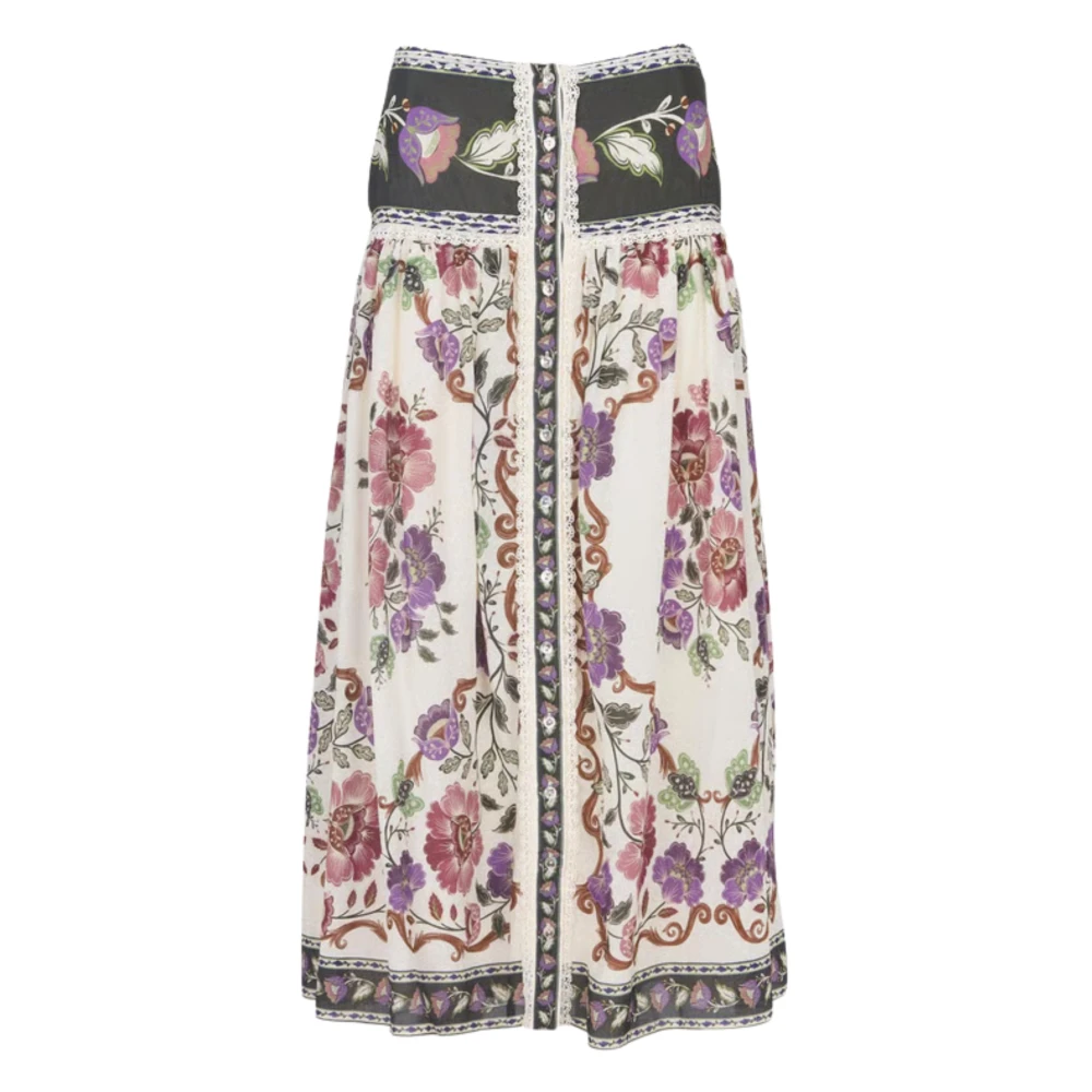 Farm Rio Women's Multicolor Rococo Midi Skirt - Midi Skirts - Xs - Skirts