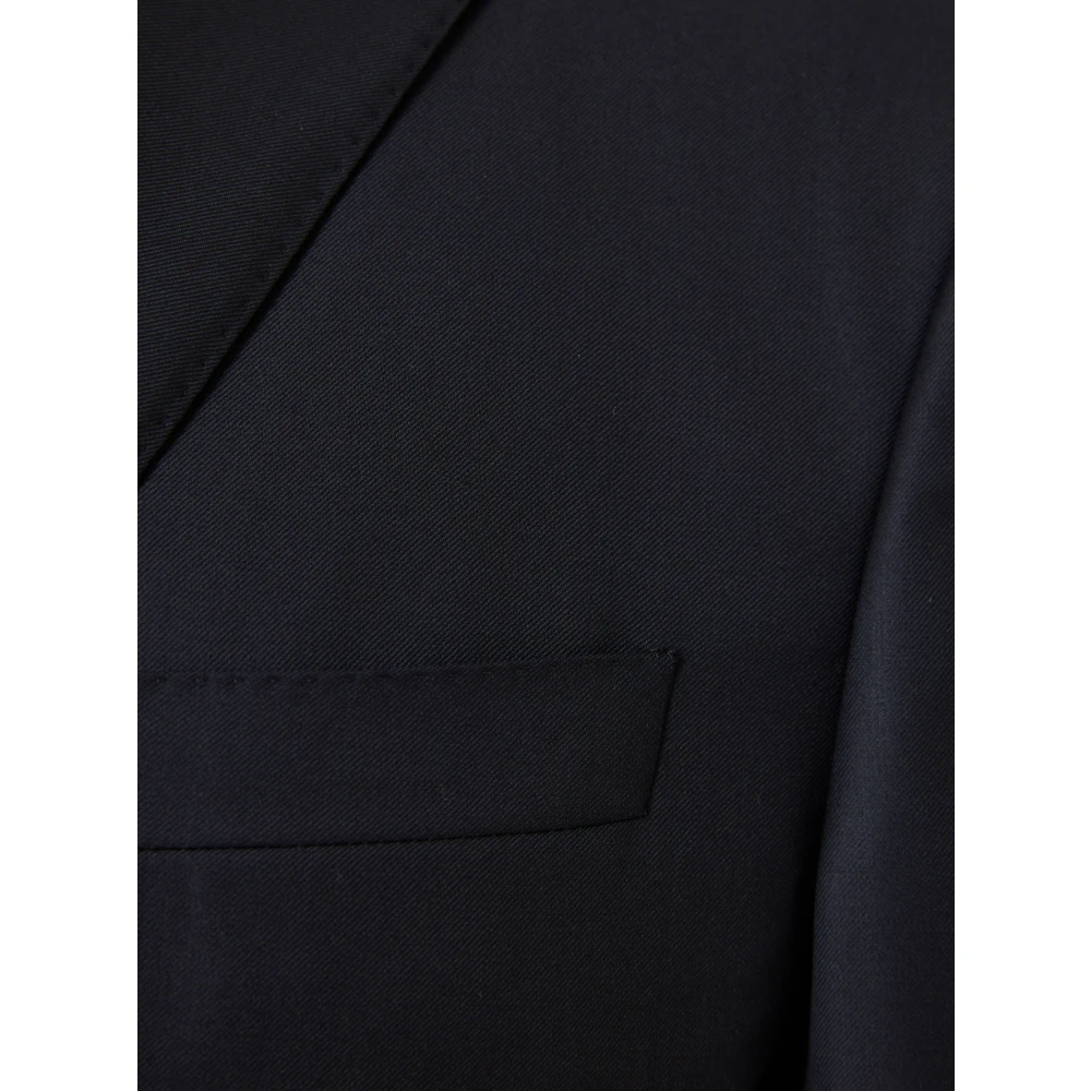 Corneliani Luxe Wollen Blazer Blue Heren