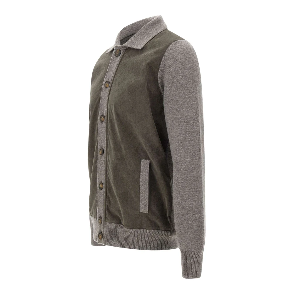 Gran Sasso Alcantara Duifgrijs Wollen Jas Beige Heren