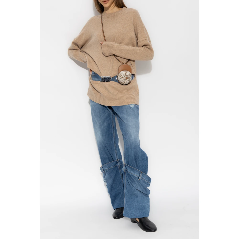 JW Anderson Jeans met decoratieve omslagen Blue Dames