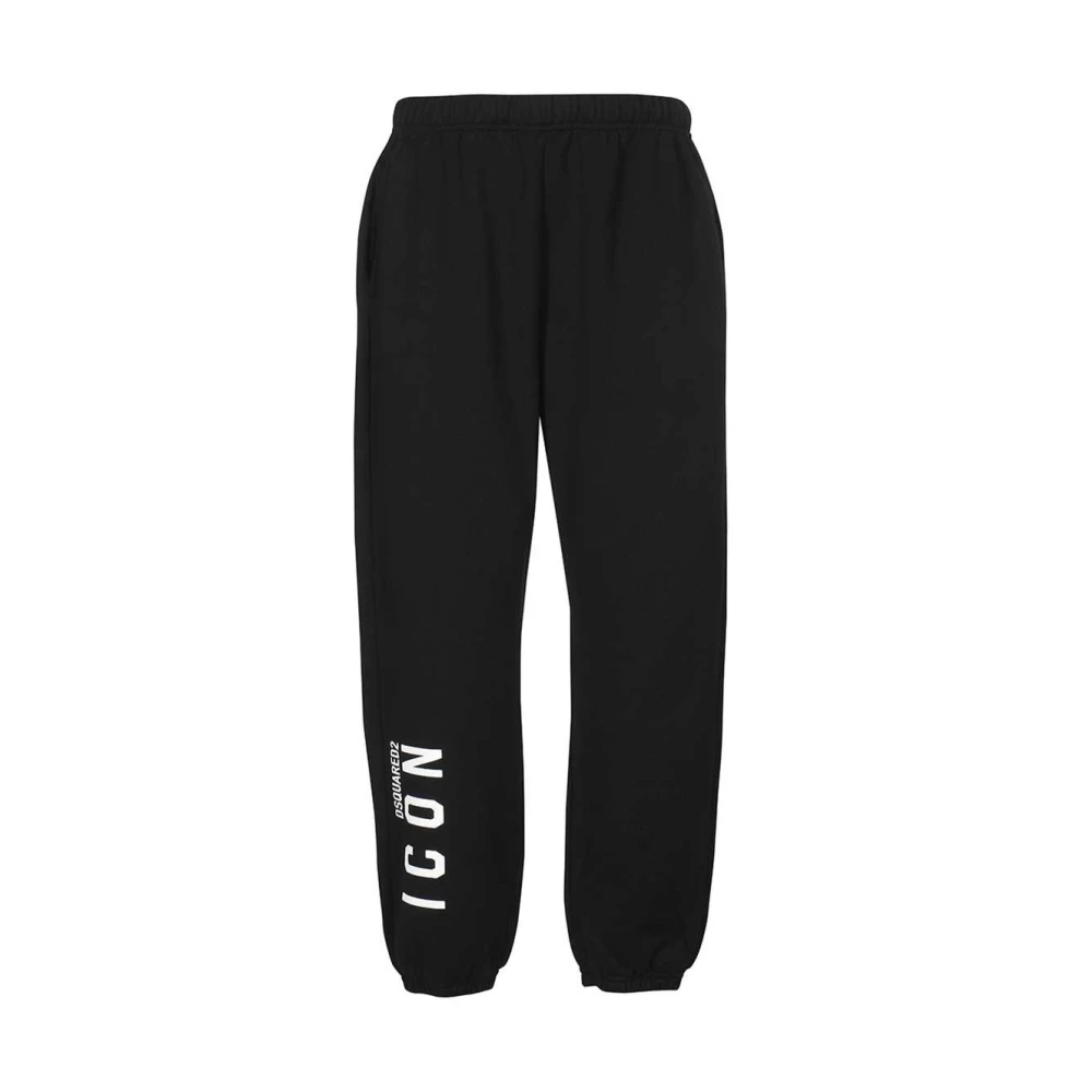 Dsquared2 Sweatpants met bedrukt logo Black Dames