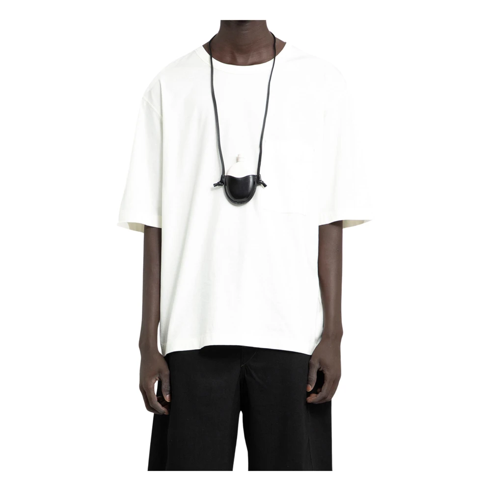 Lemaire Wit Patch Pocket T-Shirt White Heren