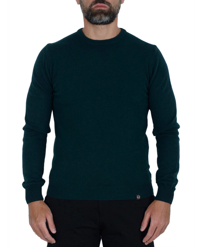 pull-vert-basique-col-rond
