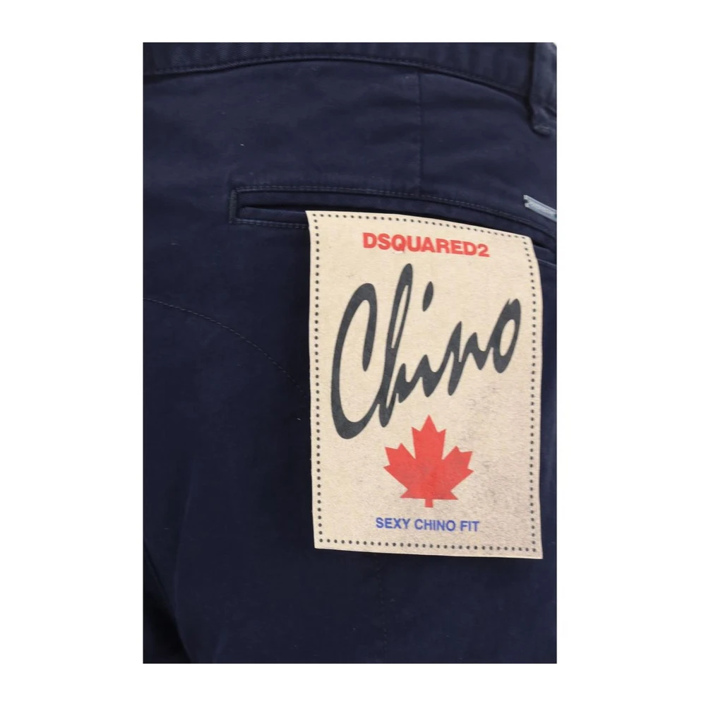 Dsquared2 Katoenen Avond Slash Zak Broek Blue Heren