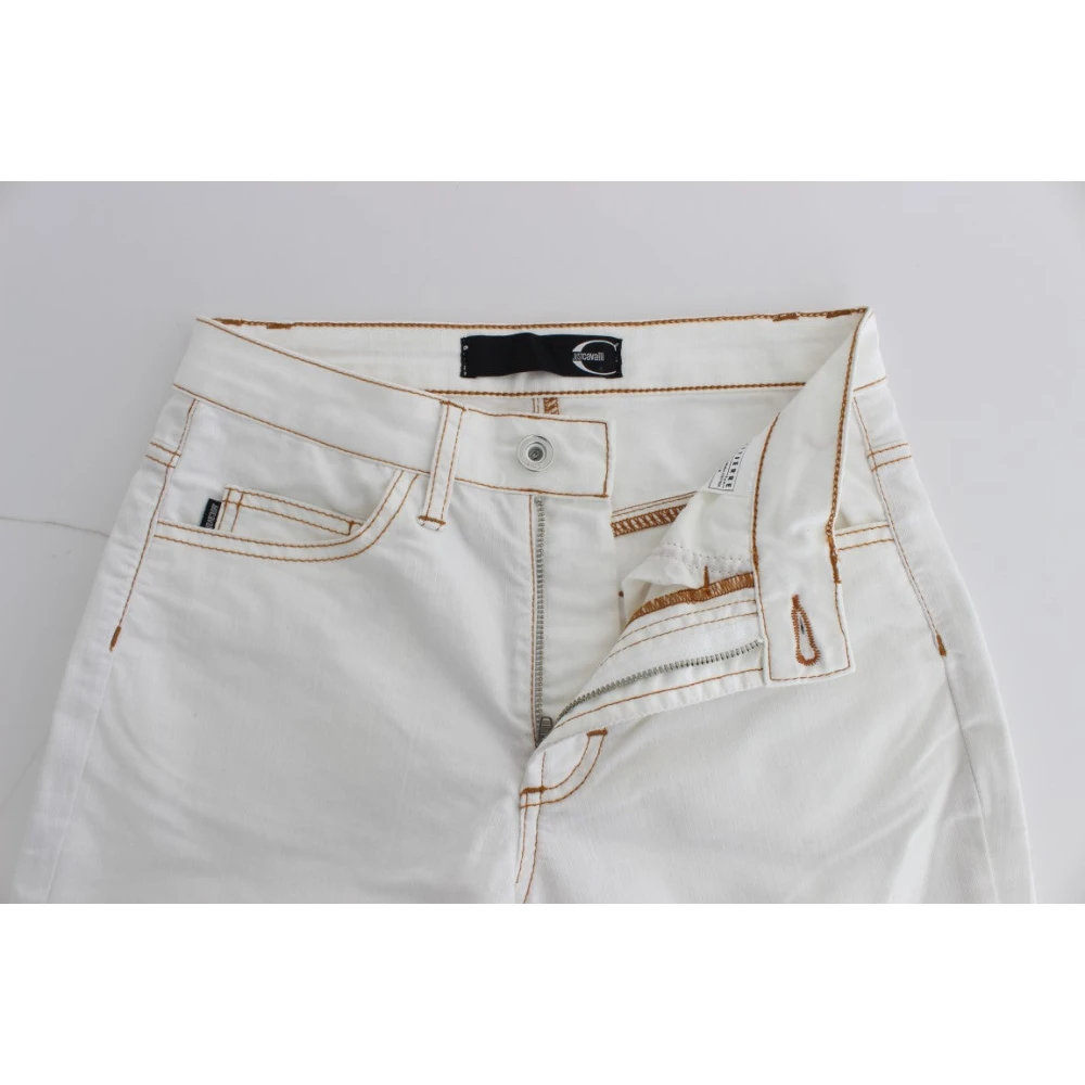 Roberto Cavalli Slim Fit Denim White Dames