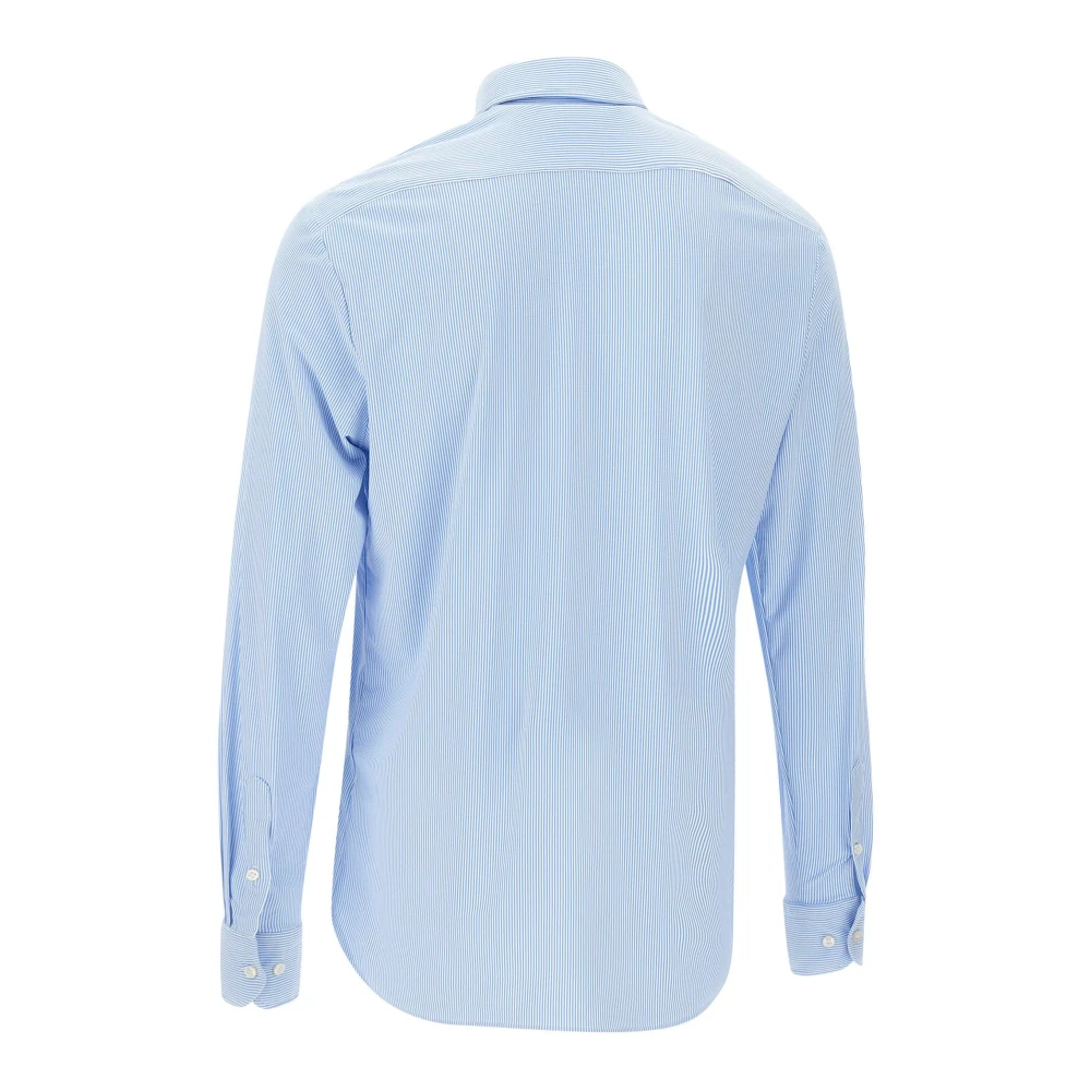 PAUL & SHARK Blauw Gestreept Nylon Overhemd Blue Heren