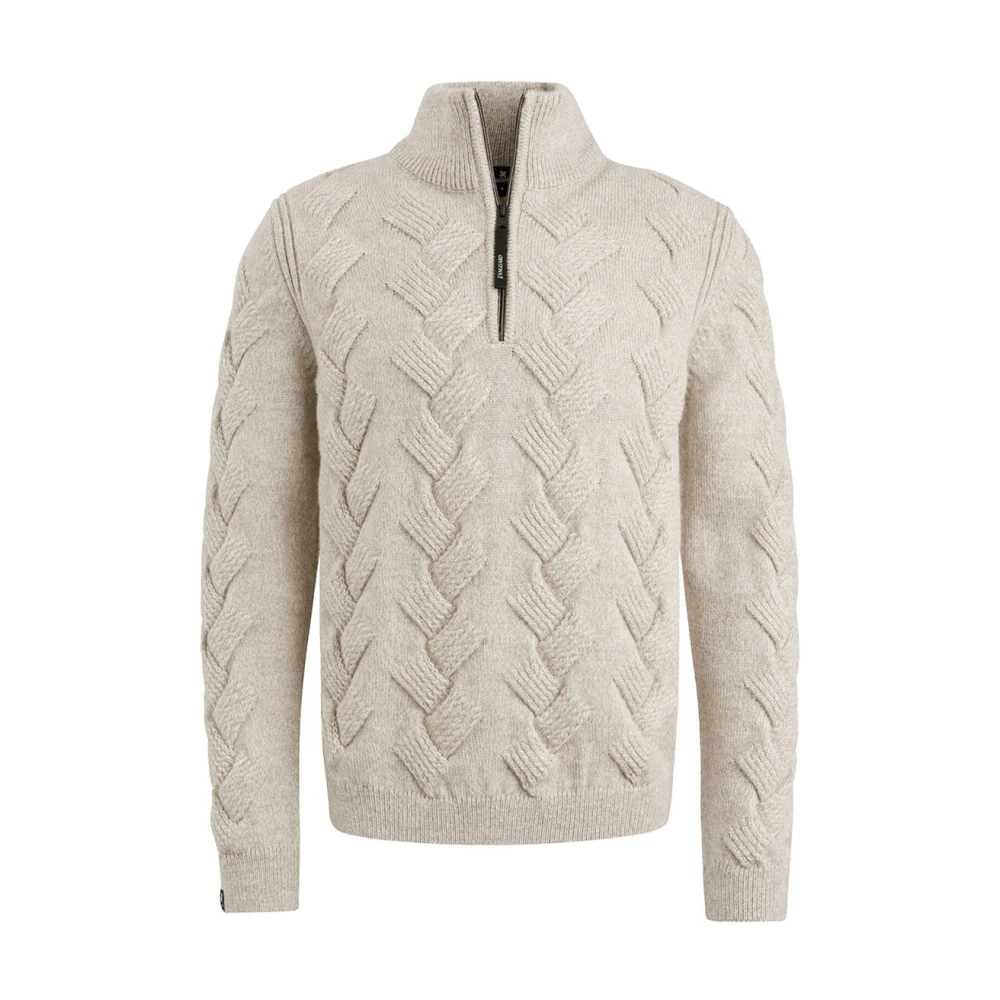 Vanguard Ster Wol Acryl Trui Beige Heren