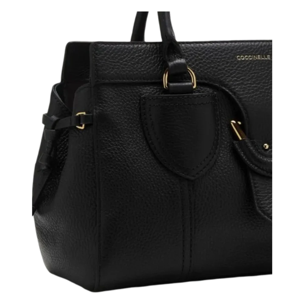 Coccinelle Leren handtas met ritssluiting Black Dames
