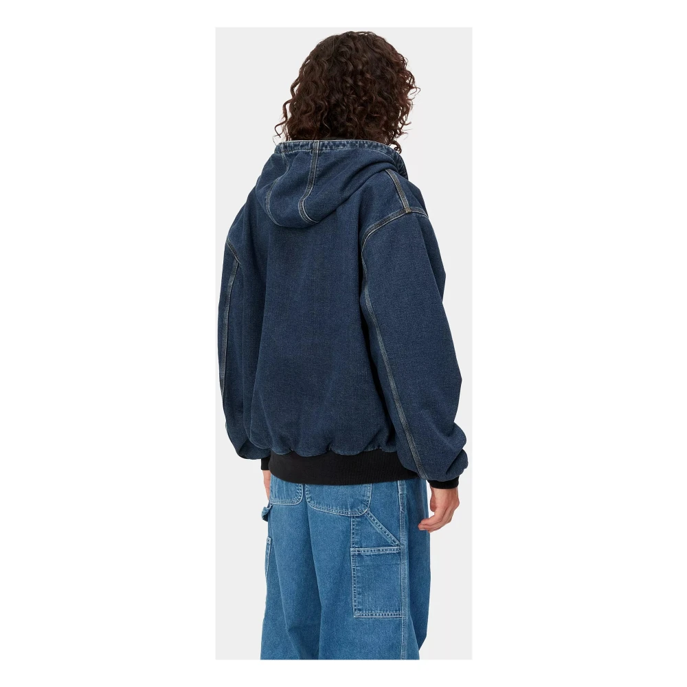 Carhartt WIP Originele Loose Fit Denim Jack Blauw Blue Heren