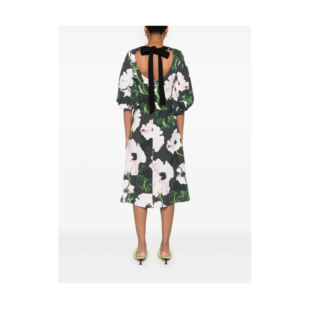 Stine Goya Zwarte Stropdas Jurk Upcycled Materialen Multicolor Dames