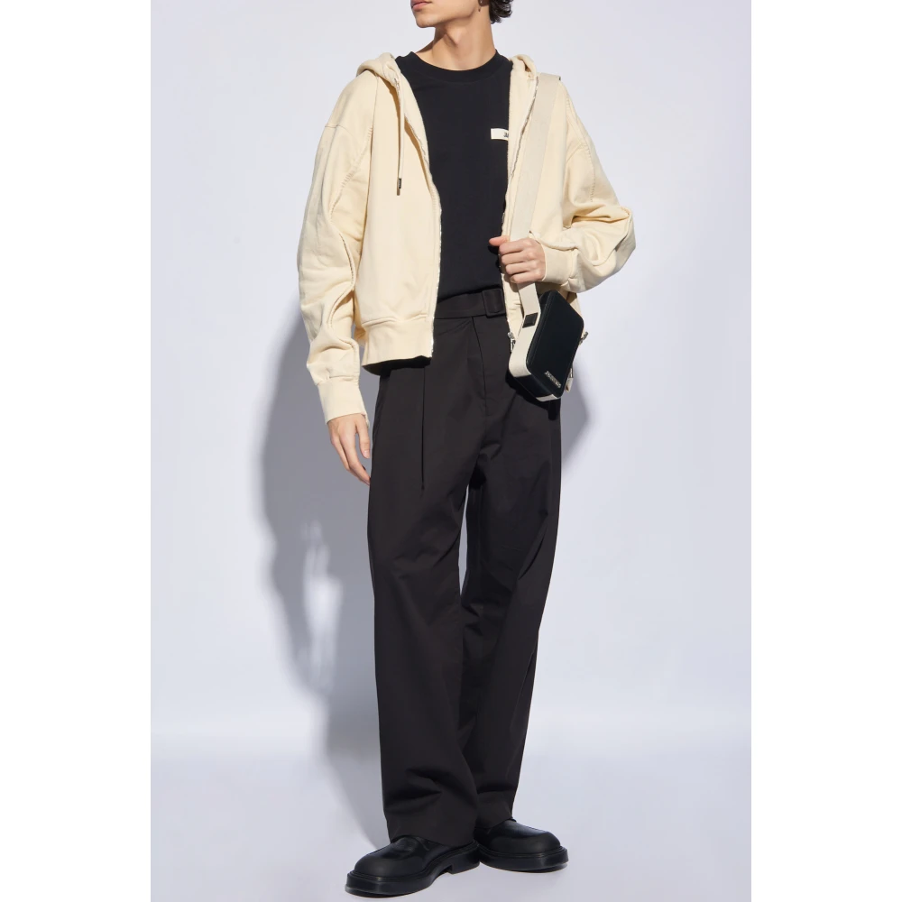 Jacquemus T-shirt met logo Black Heren