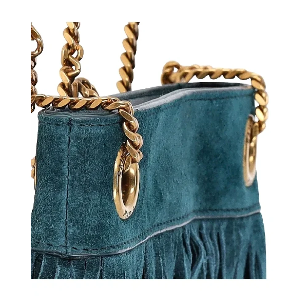 Yves Saint Laurent Vintage Pre-owned Suede crossbody-bags Green Dames