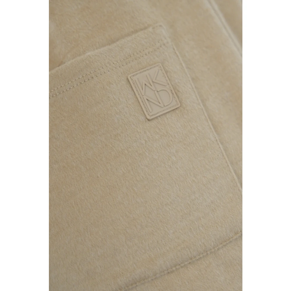 Max Mara Weekend Elastische taille wollen broek Beige Dames