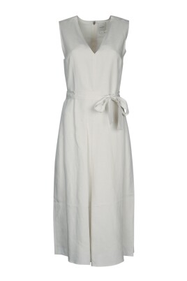 linen-blend-v-neck-dress