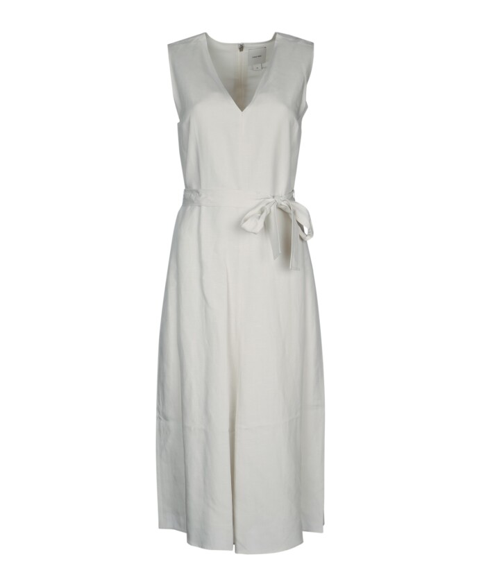 robe-en-melange-de-lin-col-en-v