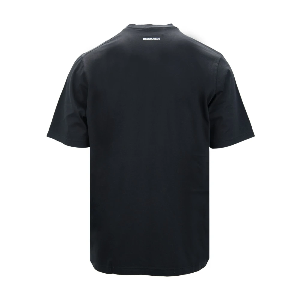 Dsquared2 Heren Grafische Print Katoenen T-shirt Black Heren