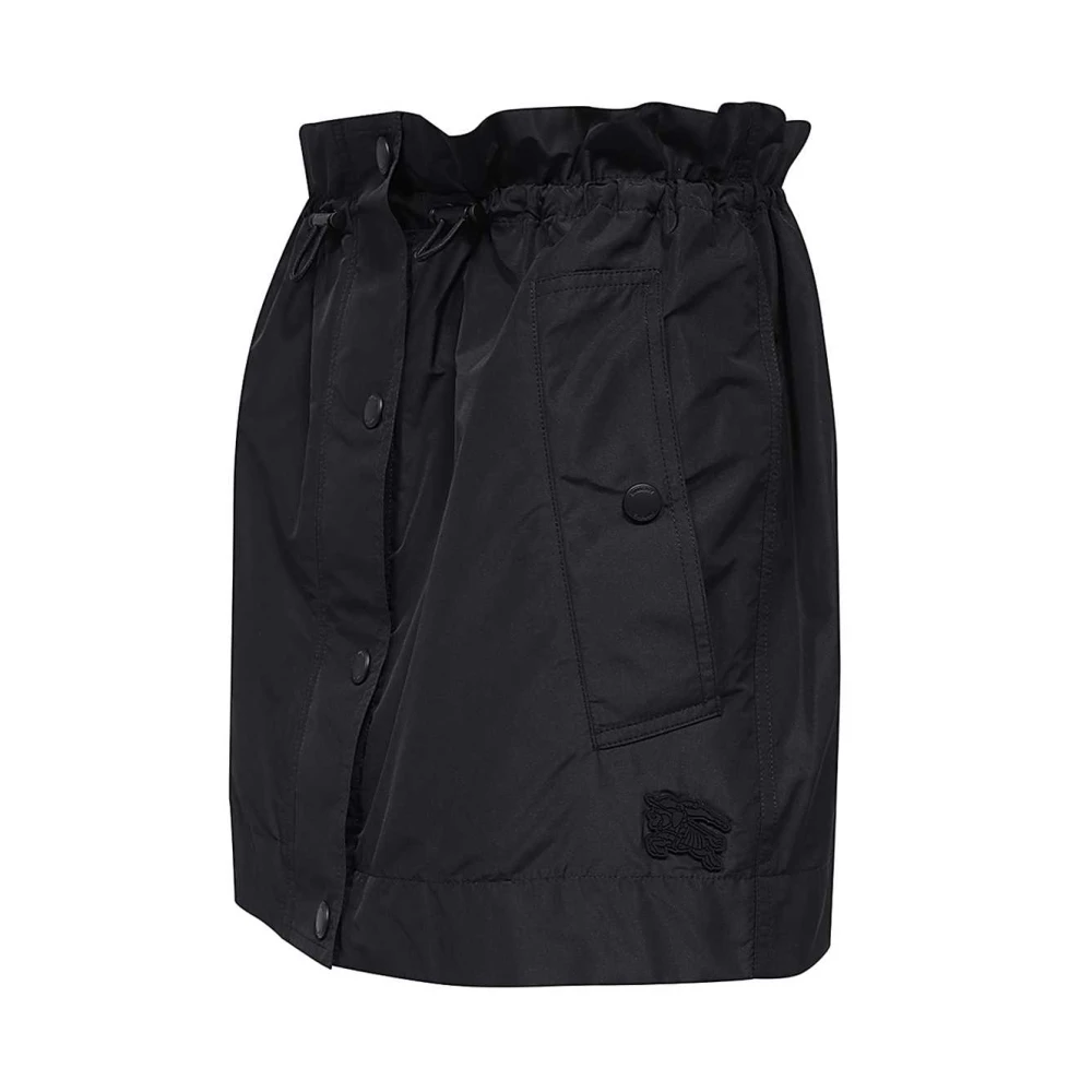 Burberry Mini Rok met Logo Patch Black Dames