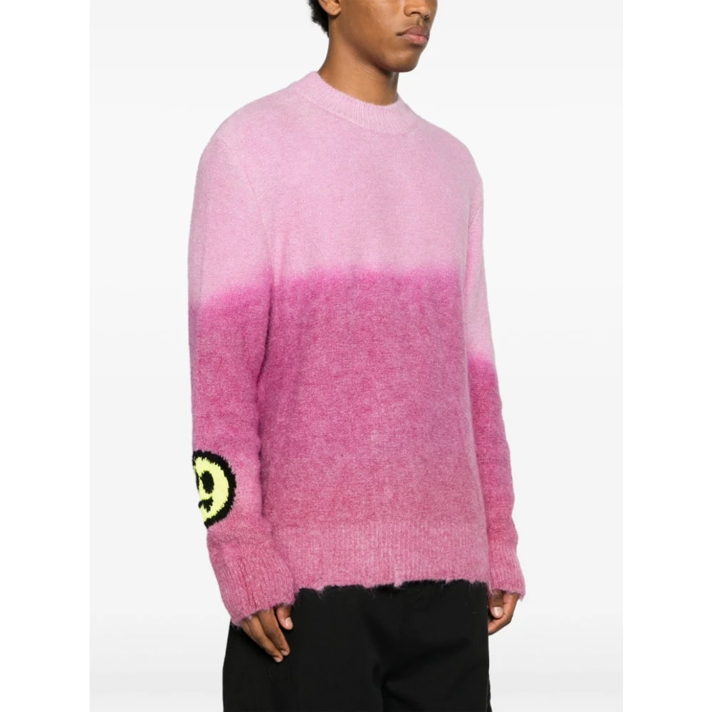 Barrow Roze Sweaters met Smile Logo Pink Heren