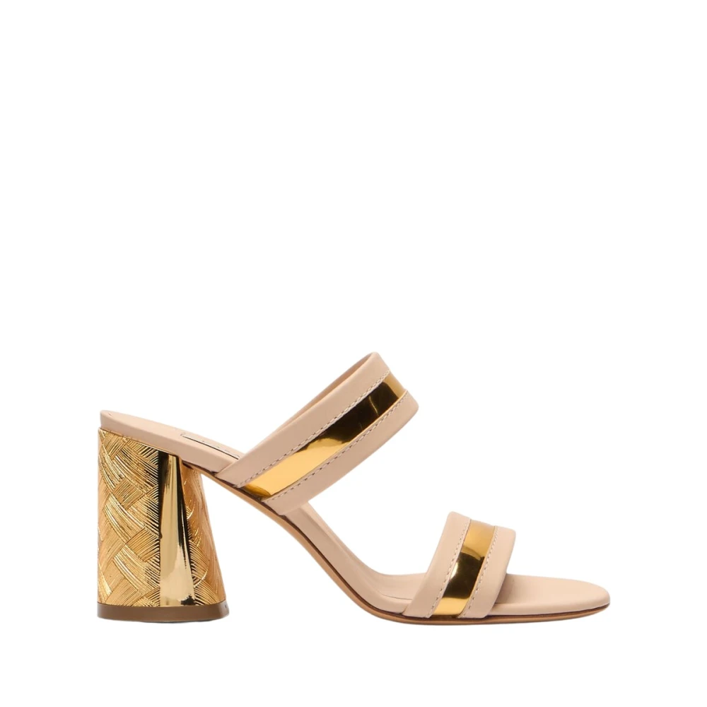 Casadei Women's Yellow Heeled Mules, 8 Uk, Cleo Reflex Sandal