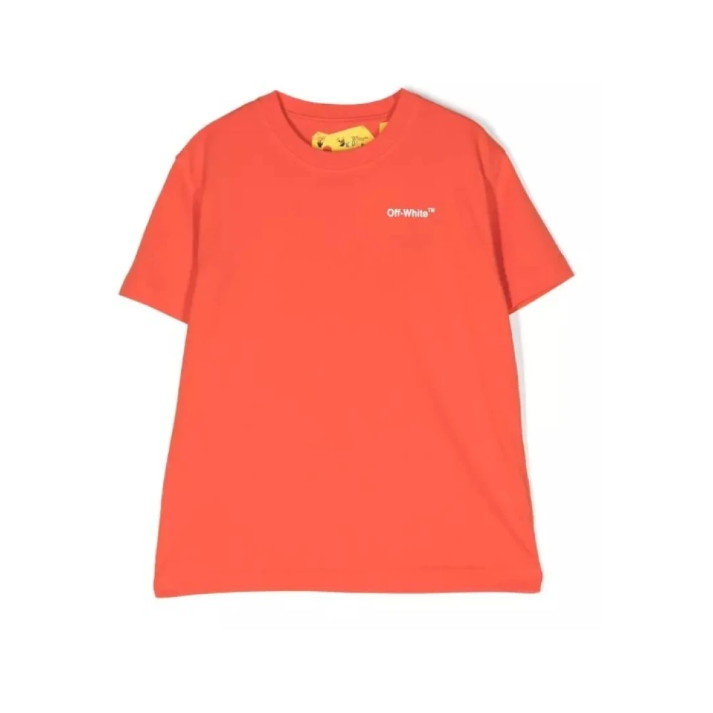 Off White Gummipil T-shirt Röd Orange, Unisex