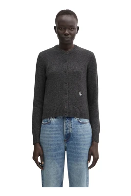 Button Logo Cardigan