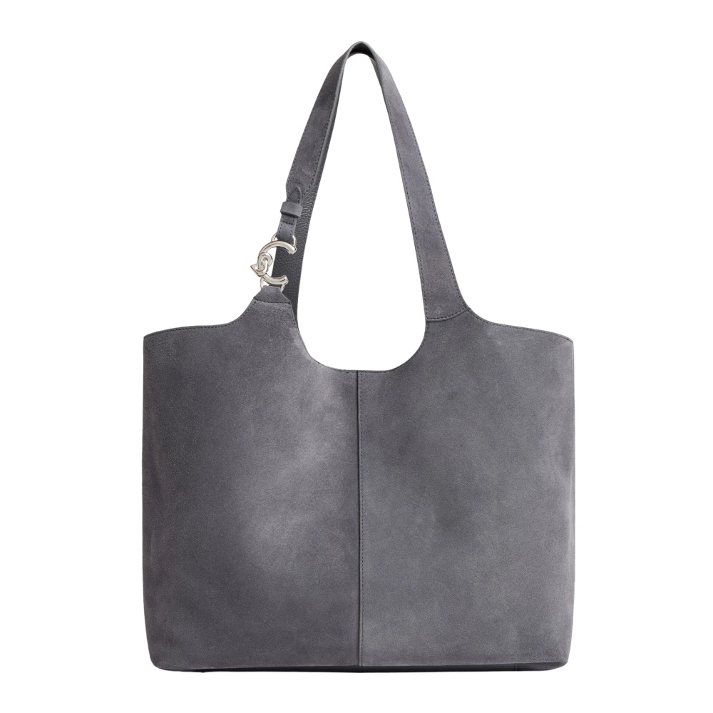 Coccinelle , Shopping Bags, Female, Gray, One Size, Suede Tote Bag